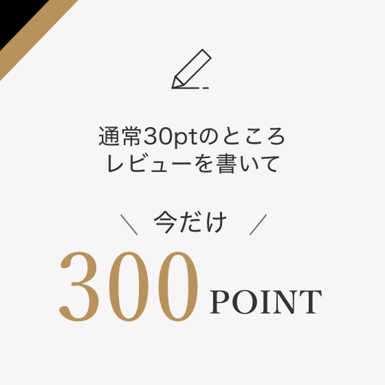 レビューを書いて300ポイント