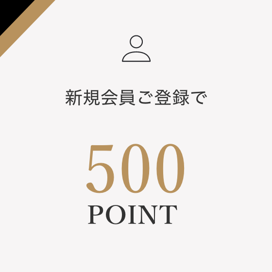 新規会員ご登録で500ポイント